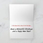 Gedemütigte Dackel-Weihnachtskarte Feiertagskarte (Innenseite)