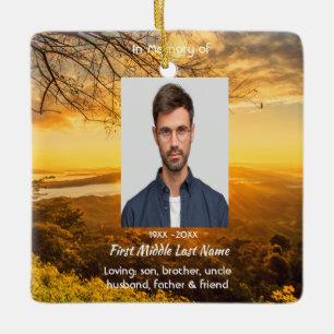 Gedenk-Andenken Golden Sunrise Keramikornament