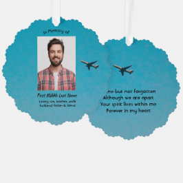 Gedenk-Andenken Pilot-Flugzeug fliegt Ornament Karte