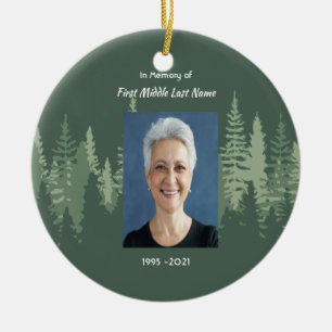 Gedenk-Christliche-Wildnis-Wald-Bäume Keramik Ornament