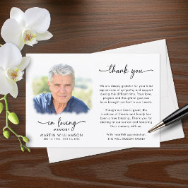 Gedenk-Dank-Foto In Liebe und Erinnerung Dankeskarte