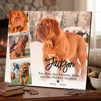 Gedenk-Fotocollage für Haustiere Hund oder Katze z Fotoplatte