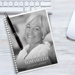 Gedenk- oder Trauerfoto-Gästebuch-Notizbuch Notizblock