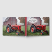 Gedenk-Rot-Traktor mit roter alter Scheune Gästebuch (Voll)