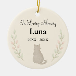 Gedenk-Schmuckstück Katze — Personalisiert Keramik Ornament