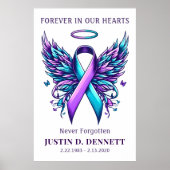 Gedenk- Trauerfeier Willkommensschild zur Suizidpr Poster (Vorne)