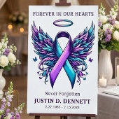 Gedenk- Trauerfeier Willkommensschild zur Suizidpr Poster