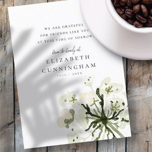 Gedenk-Wasserfarben-Botanik Florale Eleganz Chic Postkarte