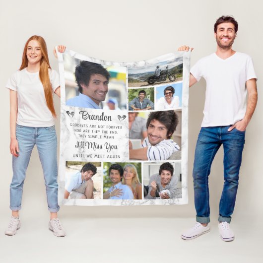 Gedenkangebot 8 Foto Erinnerung Marmor halten Fleecedecke (Beispiel)