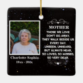 Gedenkangebot für Mama Custom Foto und Name Ceram Keramikornament (Rückseite)