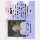 Gedenkangebot für Mama Custom Foto und Name Fleecedecke (Vorderseite)