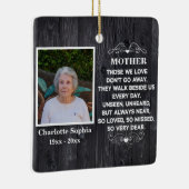 Gedenkangebot für Mama Custom Foto und Name Keramikornament (Rechts)