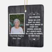 Gedenkangebot für Mama Custom Foto und Name Keramikornament (Links)