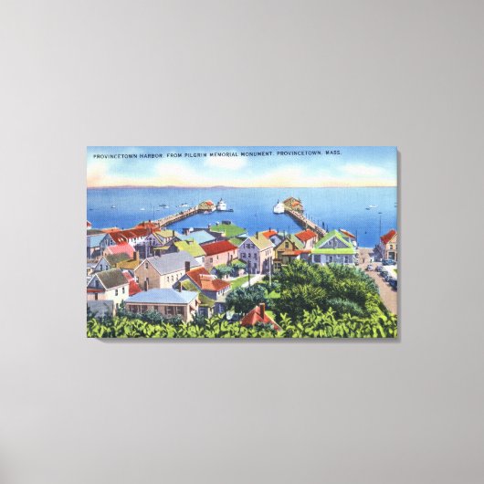 Gedenkansicht des Hafens von Pilgrim Leinwanddruck (Vorderseite)
