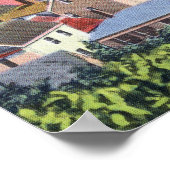 Gedenkansicht des Hafens von Pilgrim Poster (Ecke)