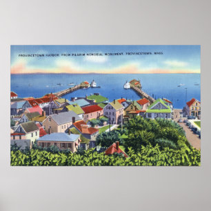 Gedenkansicht des Hafens von Pilgrim Poster