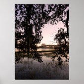 Gedenkbrücke aus Holz bei Sunset in Beaufort Poste Poster (Vorne)