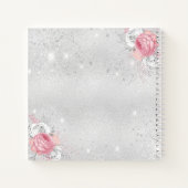 Gedenkbuch Beerdigung Silberfloral Foto Notizblock (Rückseite)