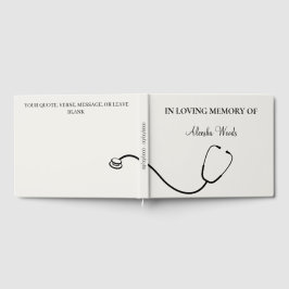 Gedenkbuch für die Trauerfeier eines Krankenpflege Gästebuch