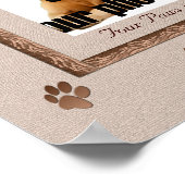 Gedenkbuch für Hunde - Braune Töne Poster (Ecke)