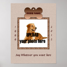 Gedenkbuch für Hunde - Braune Töne Poster