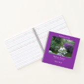Gedenkbuch, lila Blumen Notizblock (Innenseite)
