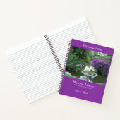 Gedenkbuch, lila Blumen Notizblock (Innenseite)
