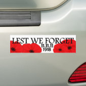 Gedenkdesign für Red Poppy Blume Autoaufkleber (Auf Auto)