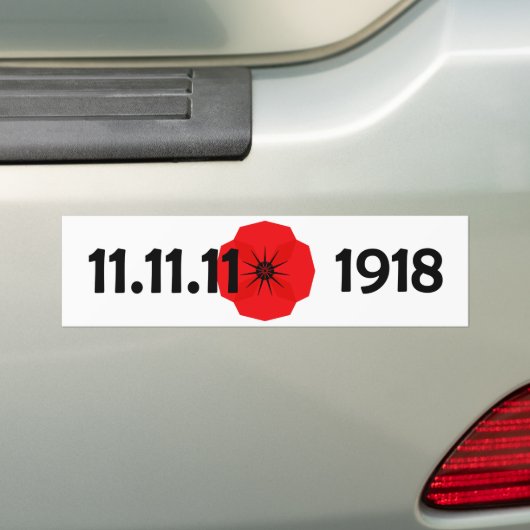Gedenkdesign für Red Poppy Blume Autoaufkleber (Auf Auto)
