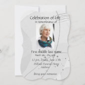 Gedenkdienst, der sich gegenseitig Zuhause-Kostenv Einladung (Rückseite)