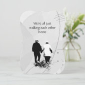 Gedenkdienst, der sich gegenseitig Zuhause-Kostenv Einladung (Stehend Vorderseite)