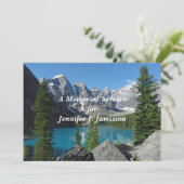 Gedenkdienst Einladung Gebirge See (Stehend Vorderseite)