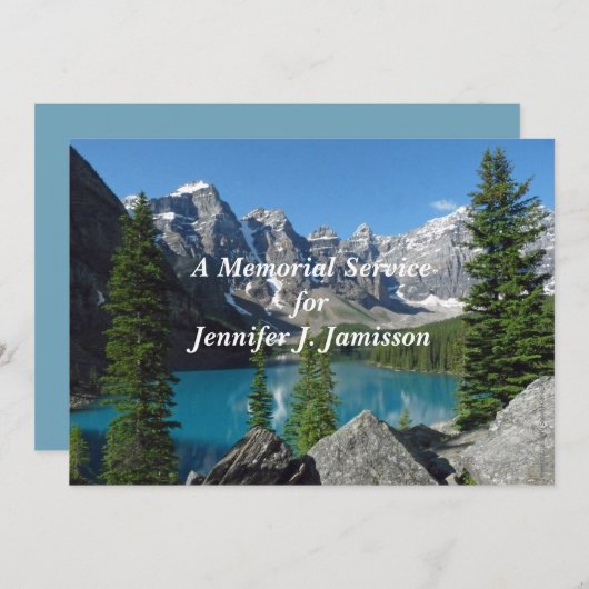 Gedenkdienst Einladung Gebirge See (Vorne/Hinten)