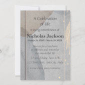 Gedenkdienst Einladung Granitstein Grau (Rückseite)