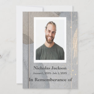 Gedenkdienst Einladung Granitstein Grau