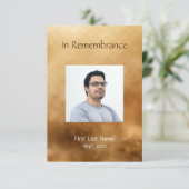 Gedenkdienst Einladung Maskuline (Stehend Vorderseite)