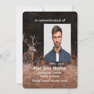 Gedenkdienst Einladung Maskuline Stag Hirsch