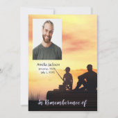 Gedenkdienst Einladung Vater Sohn zum Fischfang (Vorderseite)