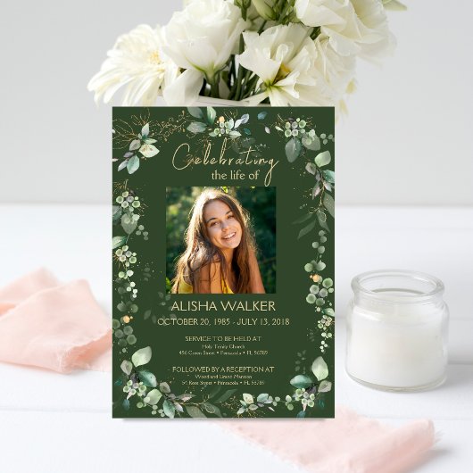 Gedenkdienst für das Waldgrüne Foto Einladung