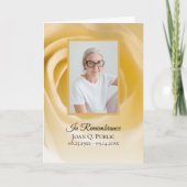 Gedenkdienst für die Beerdigung von Blume mit weiß Programm (Vorderseite)