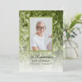 Gedenkdienst für grüne Hydrangea-Flora Programm (Stehend Vorderseite)