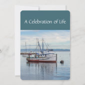 Gedenkdienst lädt Kommerziellen Fischer ein Einladung (Rückseite)