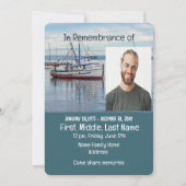 Gedenkdienst lädt Kommerziellen Fischer ein Einladung (Vorderseite)