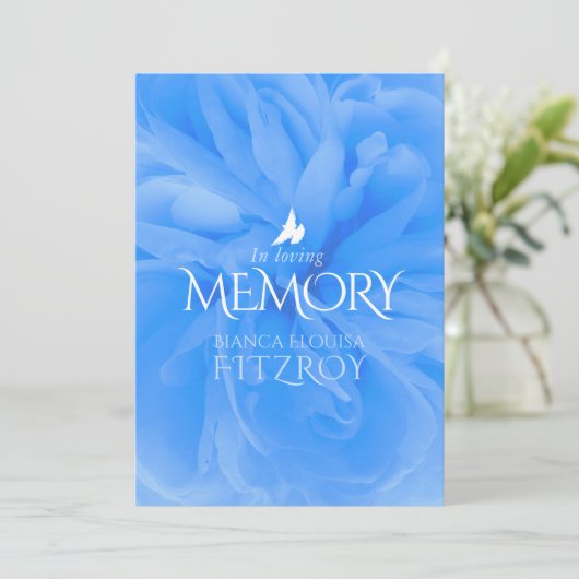 Gedenkdienst lila Rose Beerdigung Programm (Stehend Vorderseite)