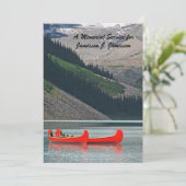 Gedenkdienst, Name, Kanus Einladung (Stehend Vorderseite)