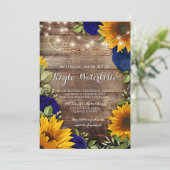 Gedenkdienst Sonnenblumen & Rose Einladung zum Tod (Stehend Vorderseite)