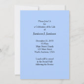 Gedenkdienst, Wasserfall, rote Klippen im Südweste Einladung (Rückseite)