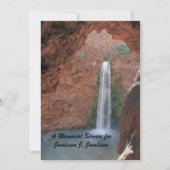 Gedenkdienst, Wasserfall, Südwestroter Felsen Einladung (Vorderseite)