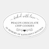 Gedenkdienstgedächtnis von Backed mit Liebe Gefall Ovaler Aufkleber (Vorderseite)