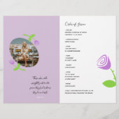 Gedenkdienstprogramm mit Lavendelrose Flyer (Hinten)